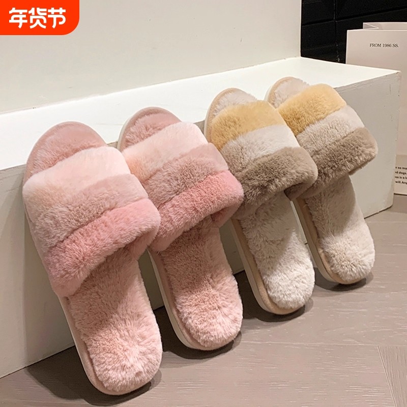 棉拖鞋女士秋冬季2025新款室内家居防滑家用毛绒月子地板拖鞋冬天