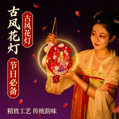 2026马年灯笼新年春节儿童手持卡通可爱小灯笼元宵节国潮手提氛围