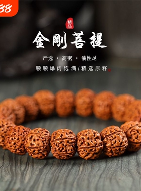 高油原籽树王小金刚菩提手串爆肉五瓣核桃佛珠盘玩男士文玩手链女