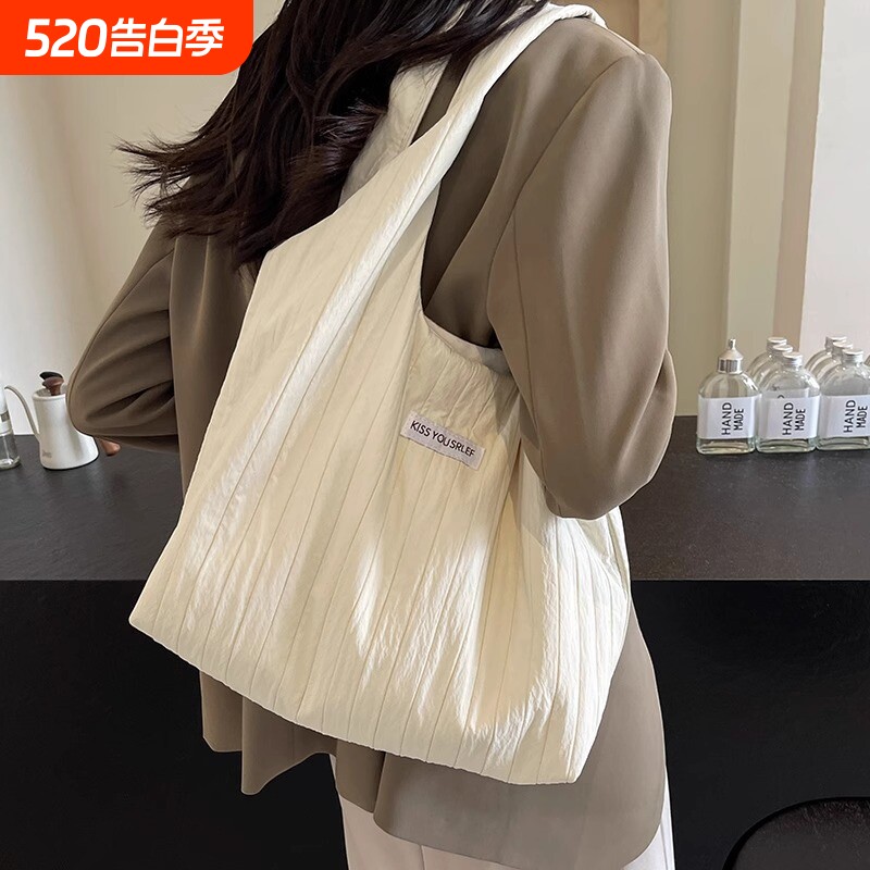 韩系布包女帆布包包2025新款春夏慵懒松弛感休闲大容量单肩托特包