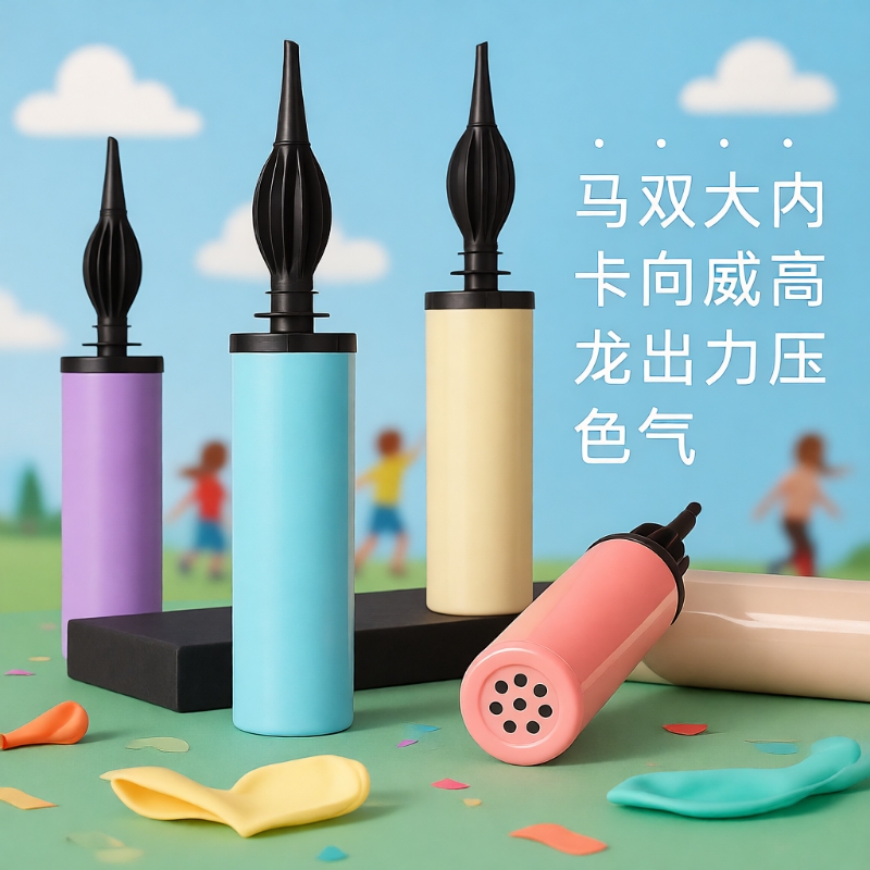 打气筒吹气球神器长条汽球手动手推式电动充气泵脚踩式游泳圈便携