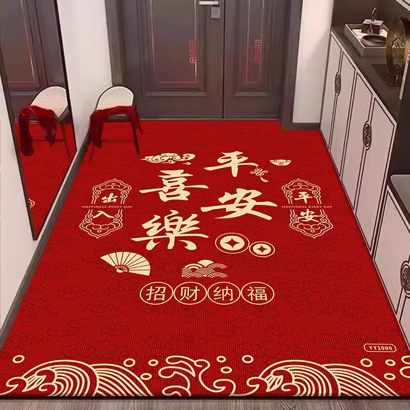 喜庆入户地垫脚垫入户玄关门口图片