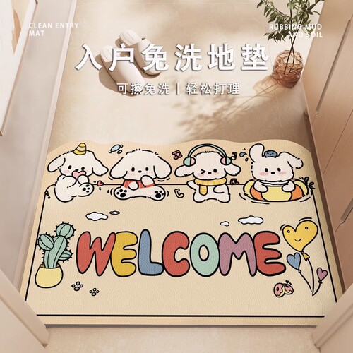 进门地垫入户门垫家用门口可擦免洗pvc防滑耐脏脚垫玄关门外地毯