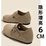 厚底内增高6cm勃肯鞋女2025秋季新款一脚蹬复古博肯单鞋豆豆乐福