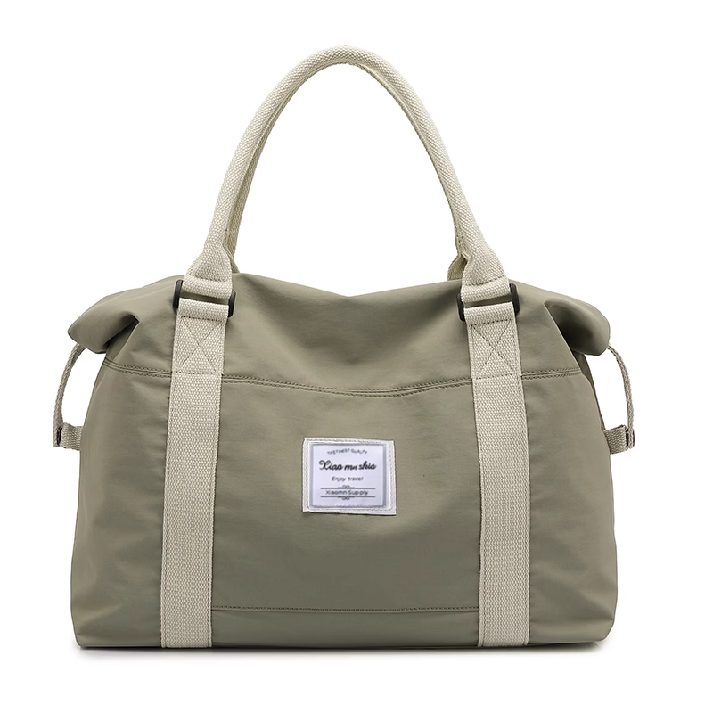 旅行包行李包男女大容量待产收纳袋出差登机包出游手提旅游包灰绿