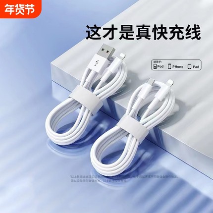 驯龙师 数据线适用于iPhone14苹果13快充11promax手机12充电器7p 6se加长8plus闪充PD20W充电线iPad平板2米XR