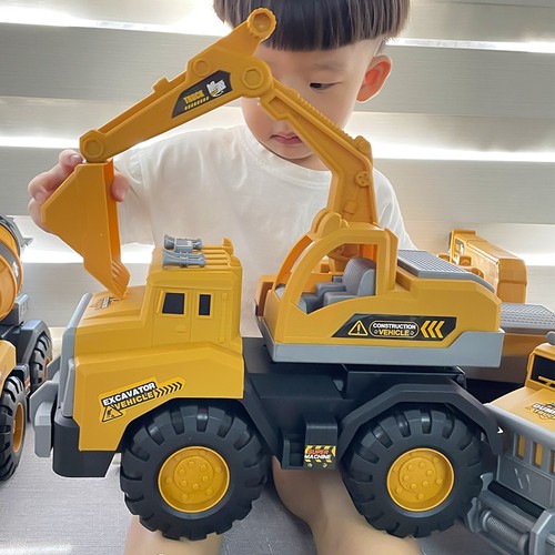 超大号挖掘机惯性工程车大号搅拌