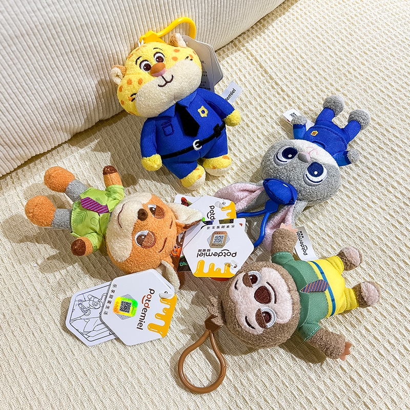 正版疯狂动物城系列毛绒玩偶可爱朱迪公仔包包钥匙扣挂件送女友