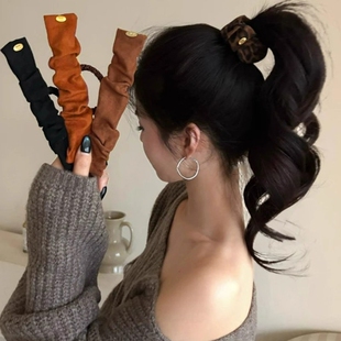 2026新款高弹力皮筋啪啪发圈高马尾显发量不伤发发绳发圈百搭发饰