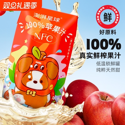 100%NFC苹果汁鲜榨酸甜清凉解渴