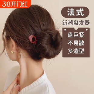 简约小鱼发簪发饰女丸子头倒插梳盘头发神器U形发梳发夹盘发精致