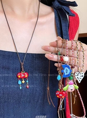 多巴胺彩色卡通项链|千人加购
