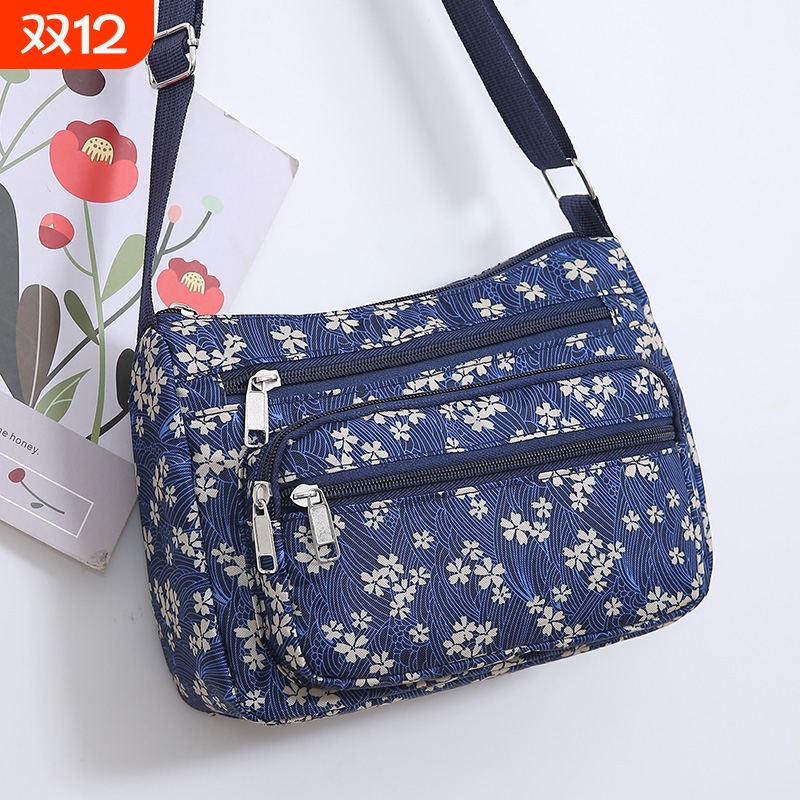 韩版女包牛津布手机包轻便大容量帆布包单肩斜挎包女妈妈休闲小包