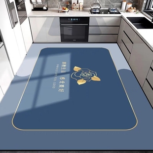 新款 硅藻泥厨房地垫吸水吸油免洗专用耐脏门口脚垫满铺可裁剪地毯