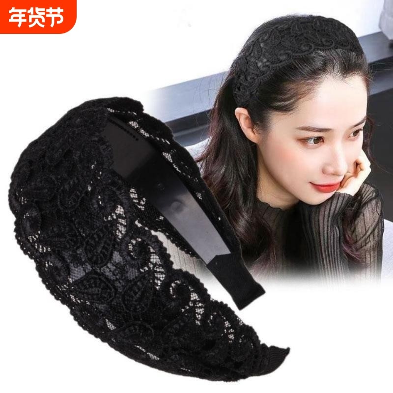遮白发专用帽气质发卡宽边加宽薄款时尚网红发箍爆款蕾丝防滑