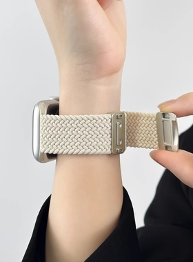 适用苹果手表表带iwatch11男女款applewatch9磁吸S8尼龙7腕带iwatchs10女款回环绿色蓝色粉色紫色白色黑色