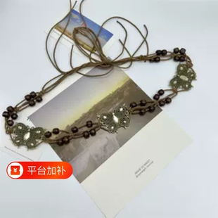 波西米亚民族风腰带蜡绳编织蝴蝶腰绳配连衣裙子配饰腰链装饰皮带
