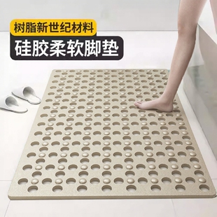2025浴室垫防滑垫洗澡防摔地垫按摩脚垫子淋浴硅胶浴缸新款 吸盘