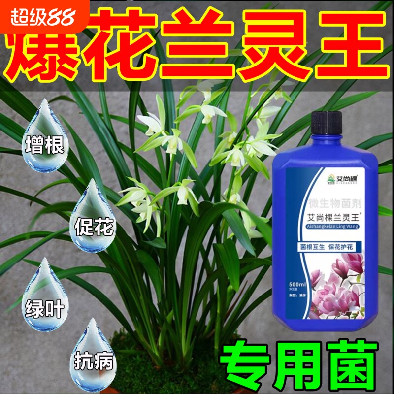 兰灵王兰花专用营养液微生物菌肥料正品促花肥君子兰蝴蝶兰素植物