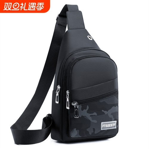 牛津布时尚小背包手机包日韩新款休闲斜挎包胸前单肩包男款胸包