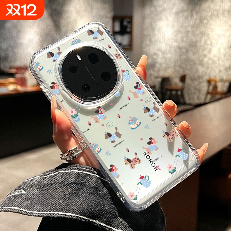 适用荣耀magic8pro手机壳腊肠狗