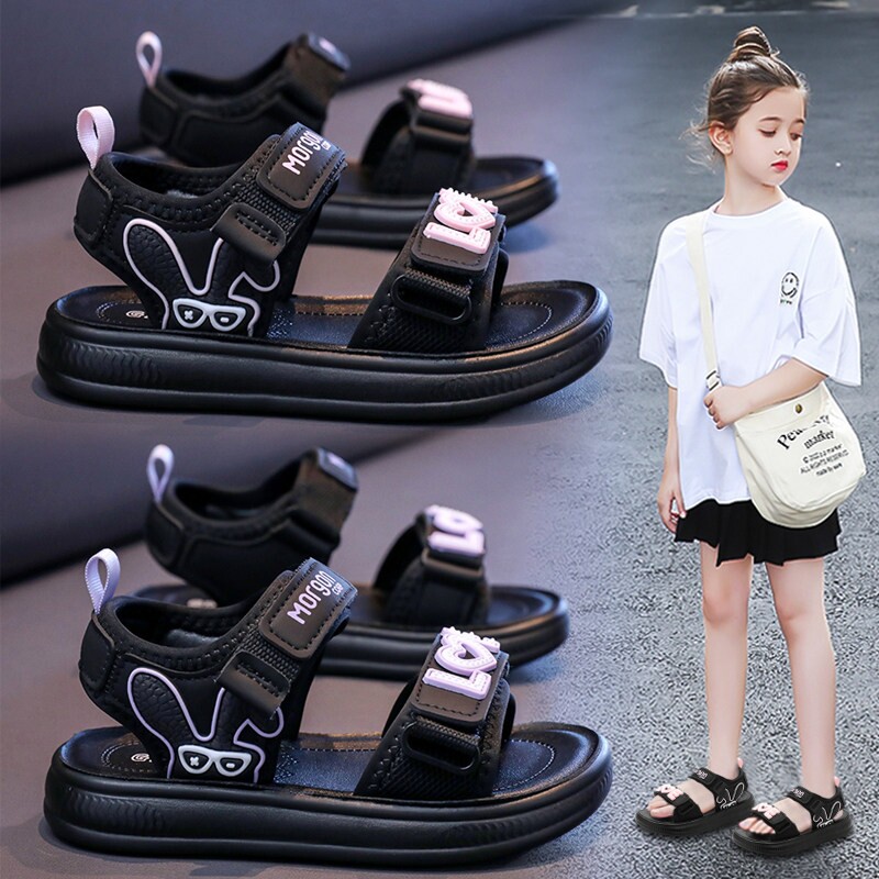 女童凉鞋夏季新款时尚软底露趾沙滩鞋儿童防滑女孩宝宝夏天凉拖鞋