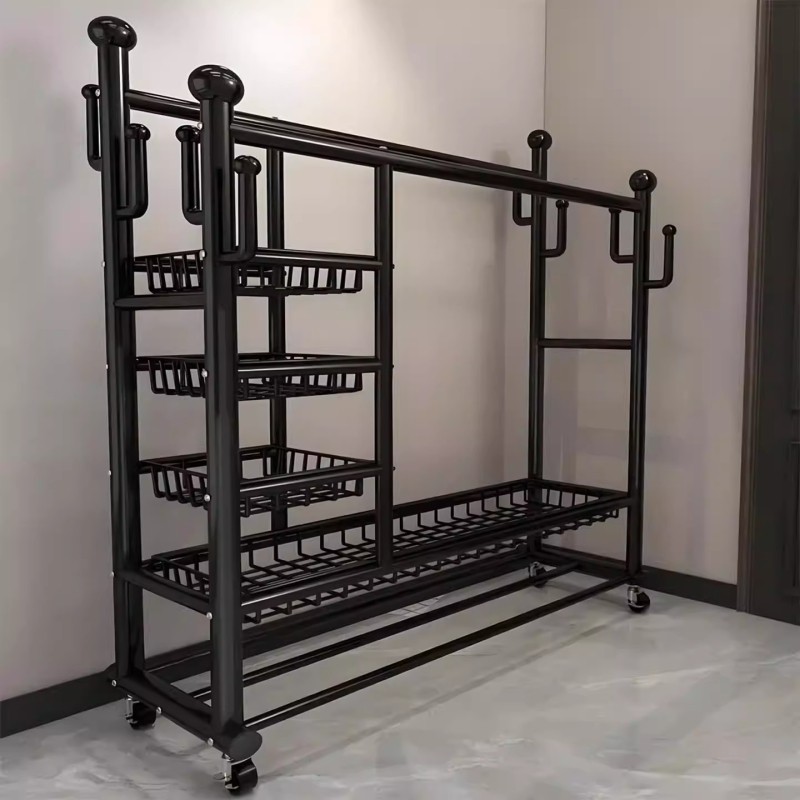 可衣帽架架架子移动卧室加厚落地式挂衣衣服落地加粗室内衣架置物