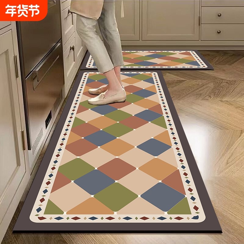 厨房地垫防滑防油硅藻泥可擦免洗专用脚垫子地毯长条吸水耐脏入户,居家布艺,厨房地垫,淘宝优惠券,粉丝福利购,淘宝优惠卷