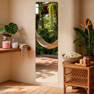 全身镜子贴墙自粘衣柜门试衣镜网红女生卧室壁挂墙上墙玻璃穿衣镜