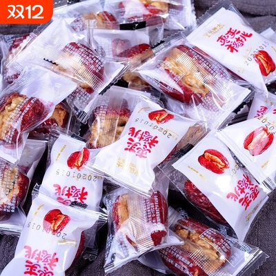 红枣夹核桃独立小包装干果夹心大枣加核桃仁办公室零食小吃补气血