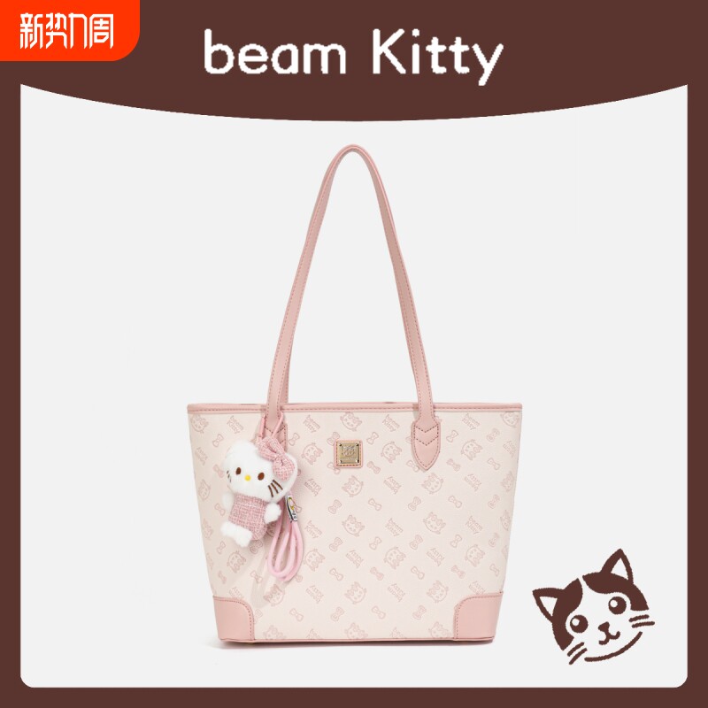 包包女2025新款托特包女大学生大容量上课通勤单肩包手提蓝色粉色