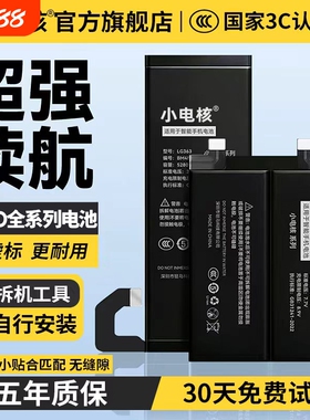 小电核适用vivo iQOOneo5电池原厂iqoo3/5/7/8/9/10pro/11s/12更换neo7竞速版6se手机一代Z3/8pro/Z1X大容量