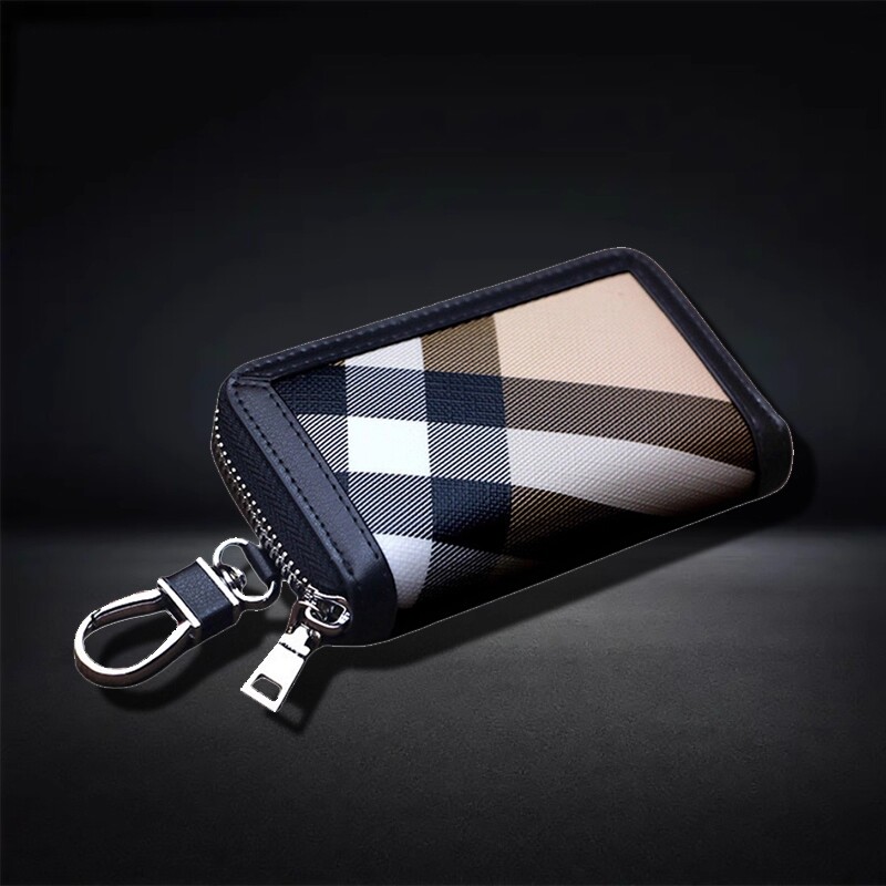 钥匙包高档男款简约大容量腰挂多功能拉链锁匙包卡包二合一防刮花