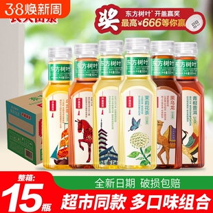 农夫山泉东方树叶500ml*15瓶整箱乌龙茶红青柑普洱茶茉莉花茶饮料