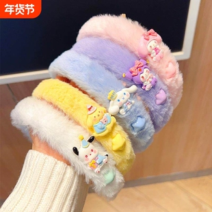 儿童可爱超萌发箍2026年新款秋冬毛绒百搭女童发卡不勒头毛绒头箍
