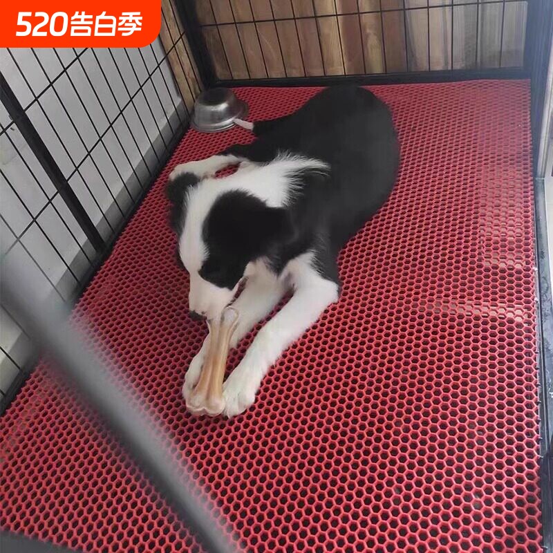 狗笼垫子猫笼垫防水舒适加厚塑胶脚垫六角宠物笼具用品四季通用