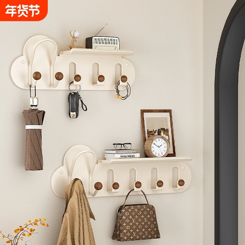 玄关挂衣架墙上打孔衣服挂钩挂衣钩壁挂式挂墙置物架衣帽架卧室,收纳整理,挂钩/粘钩,淘宝优惠券,粉丝福利购,淘宝优惠卷