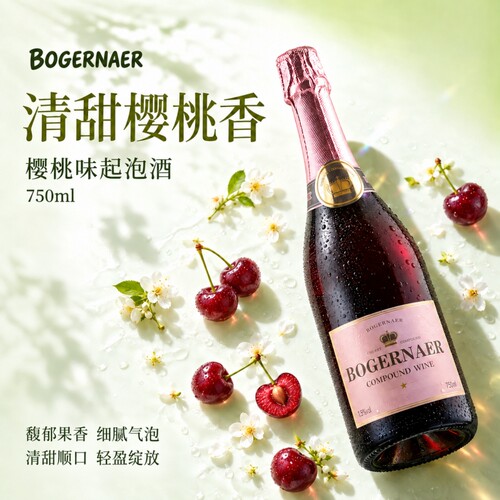 低度樱桃味女士微醺起泡酒