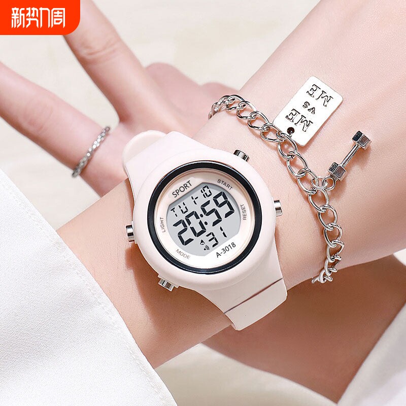 独角兽儿童手表女孩小学生气质百搭潮流中学生多功能夜光电子表男