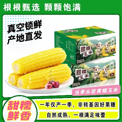 开源保丰【铝箔包装】新鲜玉米棒东北黄糯玉米软糯自然香甜真空装