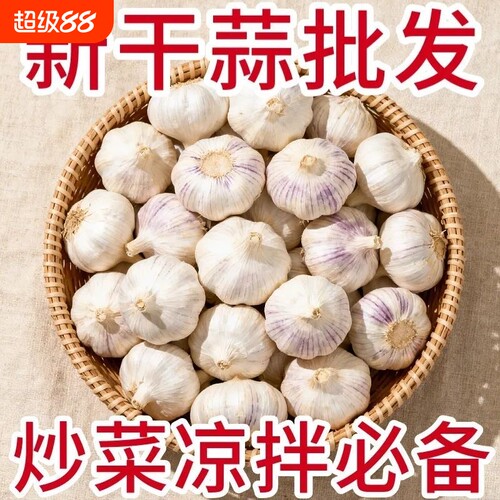 2026金乡大蒜新干蒜山东紫皮大蒜农家自种多瓣蒜干蒜整箱包邮批发