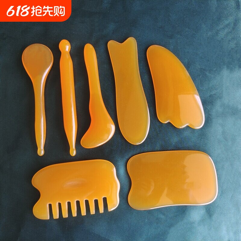 全身刮痧板树脂面部拨筋棒脸部专用刮痧套装工具拔沙头美容神器