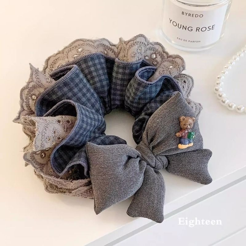 东大门小香风蕾丝花边大肠发圈格纹绒布发圈女高级感头绳气质发绳,饰品/流行首饰/时尚饰品新,发饰,淘宝优惠券,粉丝福利购,淘宝优惠卷