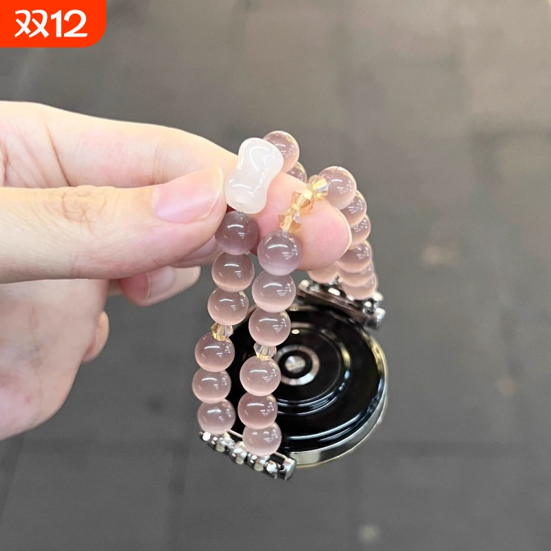 适用华为GT5/GT4手表表带GT3/pro透气弹力猫眼丁香紫水晶链条Watch4腕带时尚高级GT2简约FIT3/2男女款智能GT3