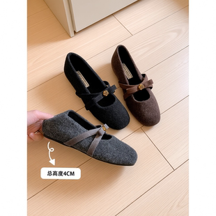 内增高加绒玛丽珍毛毛鞋 增高4cm 葡萄妈studiolee 秋冬 福利款