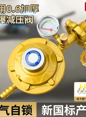 【漏气自锁】新国标家用0.6流量热水器减压阀安检必过煤气低压阀