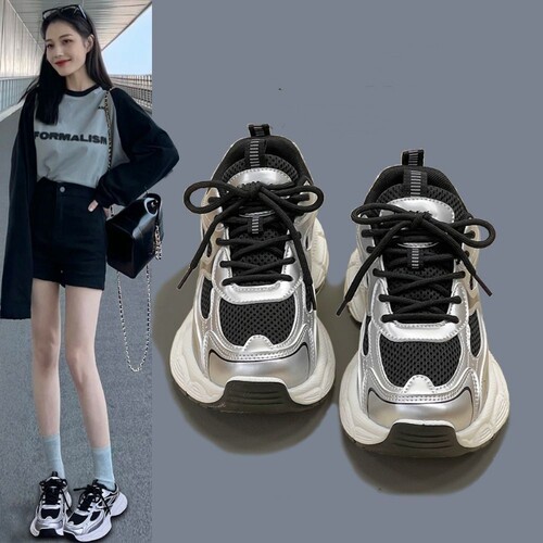 意尔康心选爆款轻便老爹鞋女ins潮2026春新款厚底百搭高颜值软底
