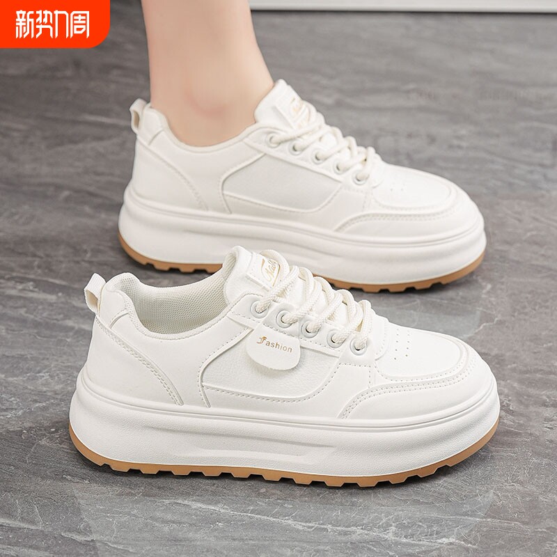 踩屎感厚底小白鞋女款网鞋2025秋季爆款学生透气休闲运动ins板