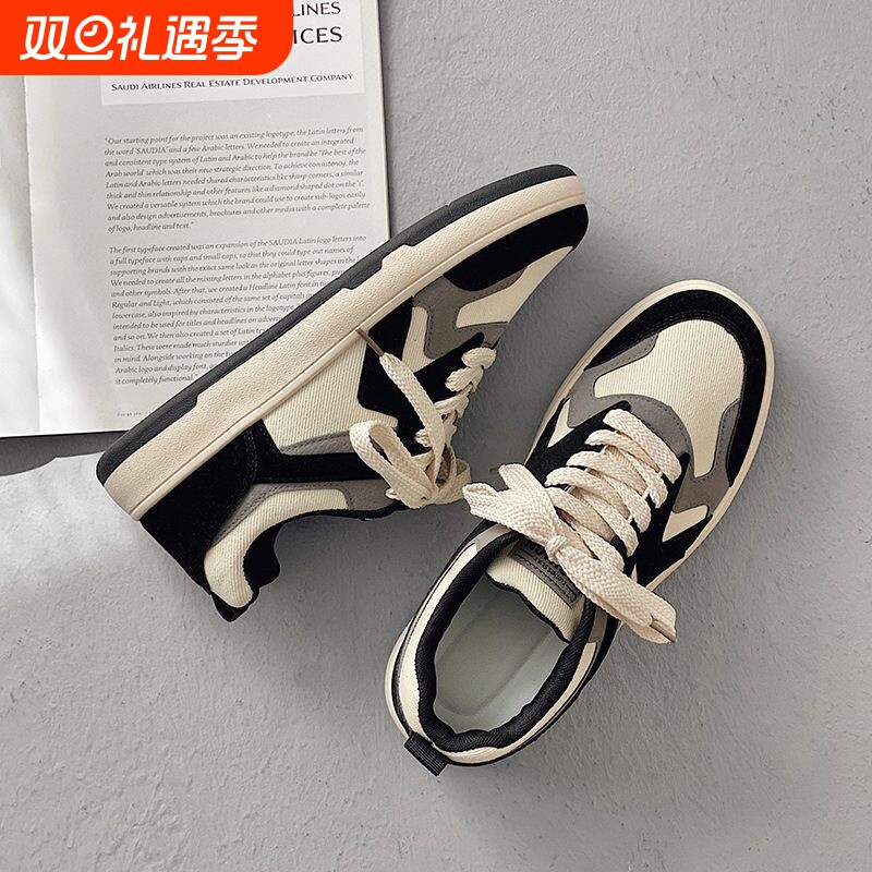 帆布鞋男鞋子2025潮流百搭潮鞋透气学生韩版秋冬回力板鞋休闲布鞋