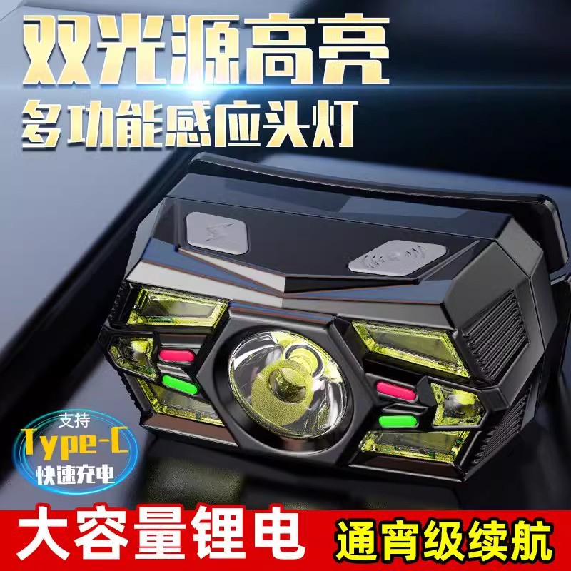 公牛适用头灯强光头戴式led超亮钓鱼专用超长续航锂电手电筒矿灯
